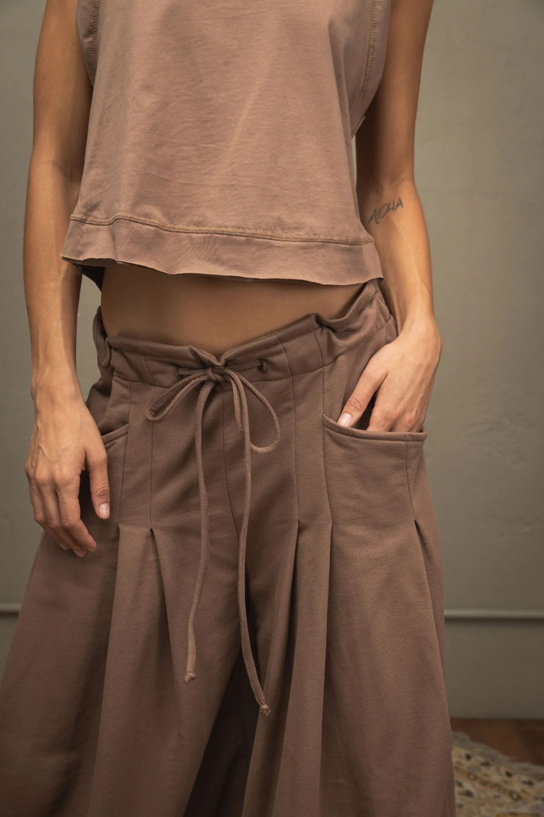 Pantalón Sudadera Cafe