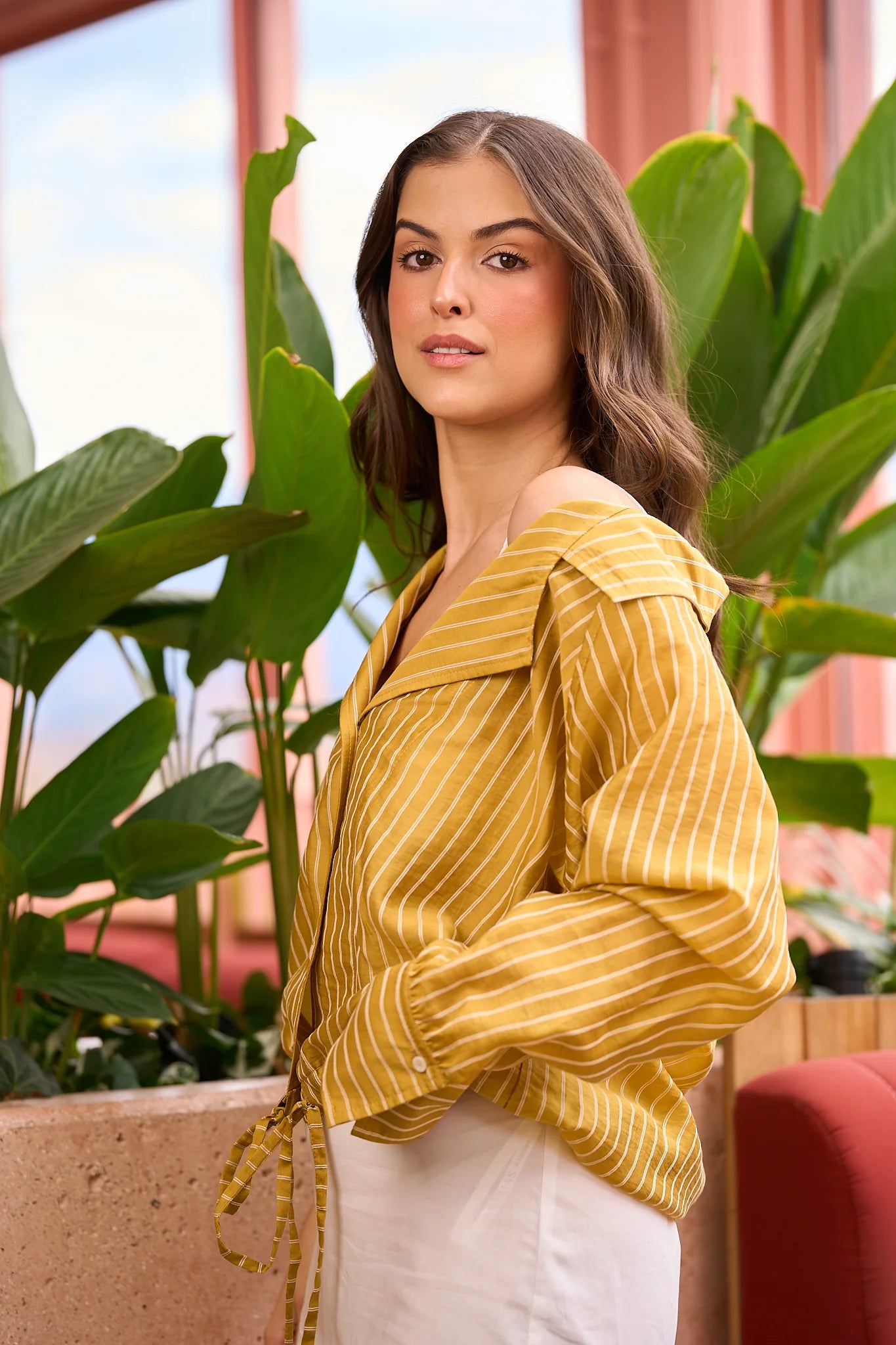 Camisa Beatriz Mustard