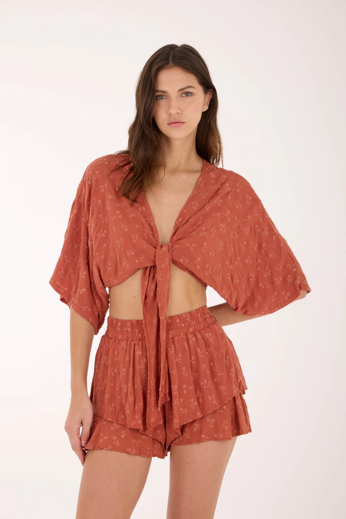 Short Sunset Embroidery Isla