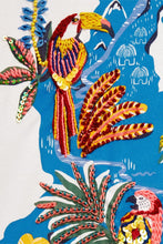 Cargar imagen en el visor de la galería, Camiseta Aves Y Flores Mapa Azul Hombre