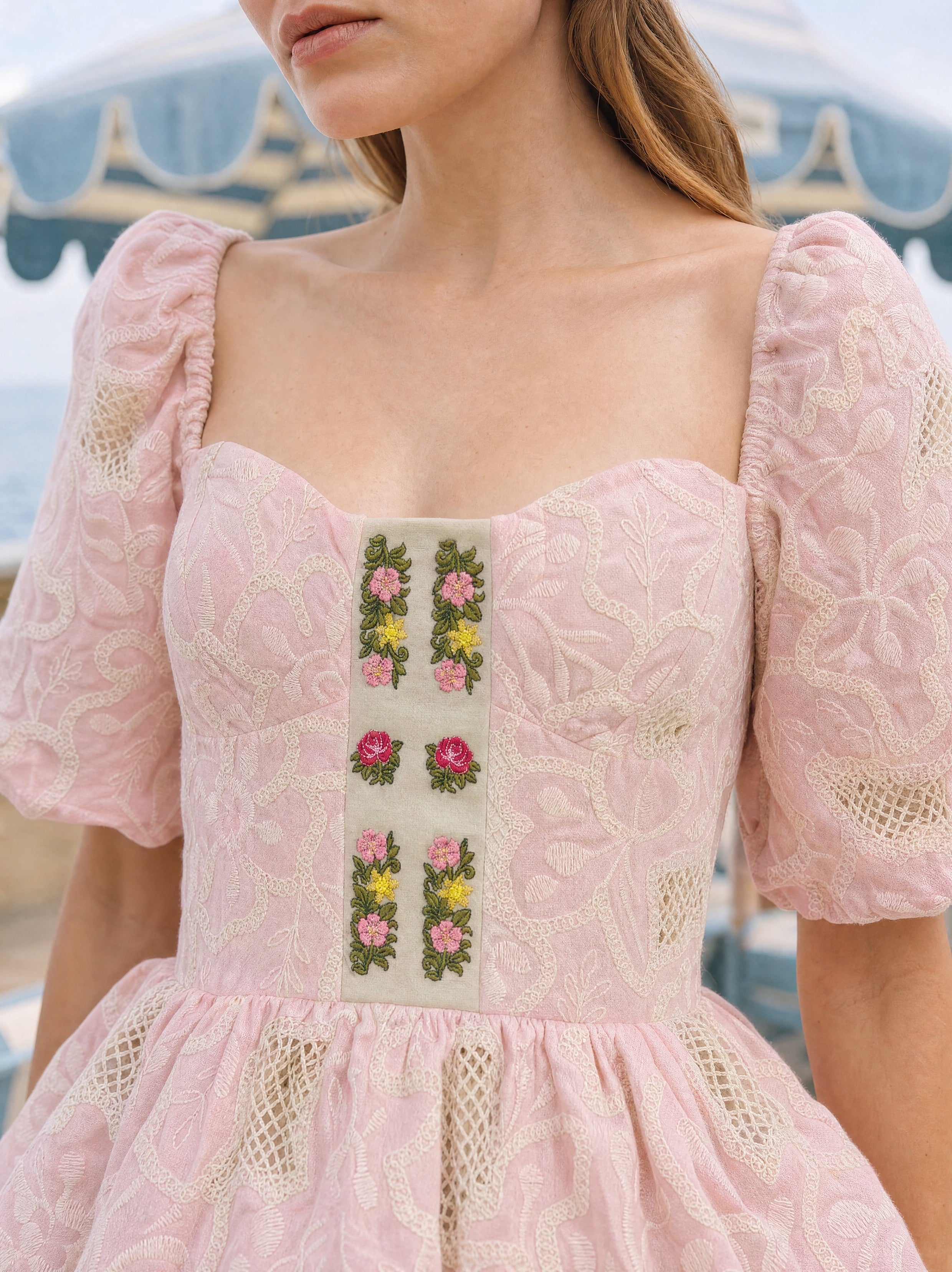 Coral Primavera Mini Dress