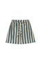 Short Liana Green Stripes Linen